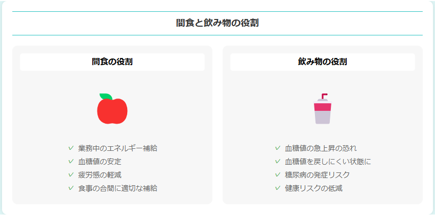 感触と飲み物の役割