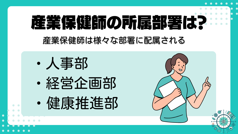 産業保健師の所属部署に関する画像