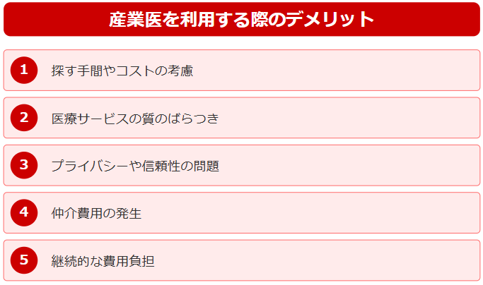 産業医を利用する際のデメリット