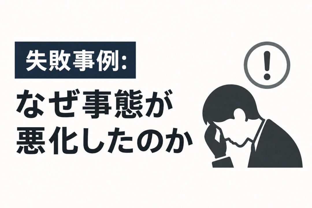 なぜ事態が悪化したのか