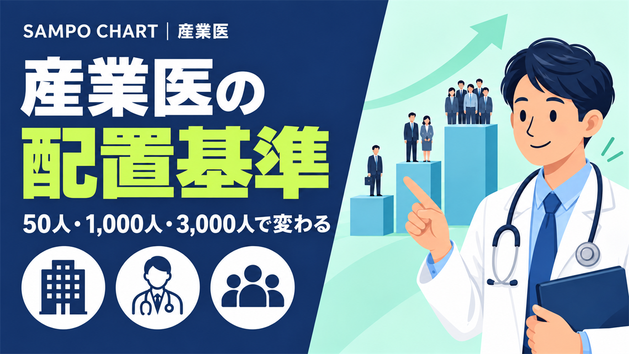 産業医の配置基準(50人・1,000人・3,000人で変わる選任のルール)を解説する記事のサムネイル