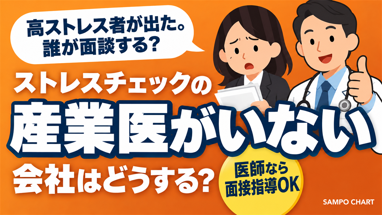 産業医がいない会社のストレスチェック・面接指導・メンタル不調対応を解説する記事のサムネイル